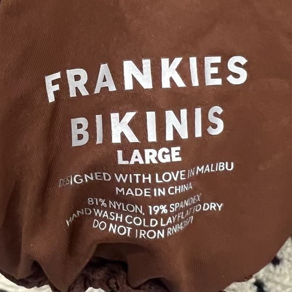 Chocolate brown shiny bikini top - Picture 3 of 3